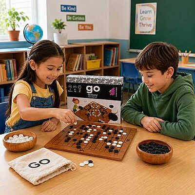 GO Ahşap Zeka ve Akıl Oyunu 5+ Yaş 2 Oyuncu (13x13 Kare) - 2