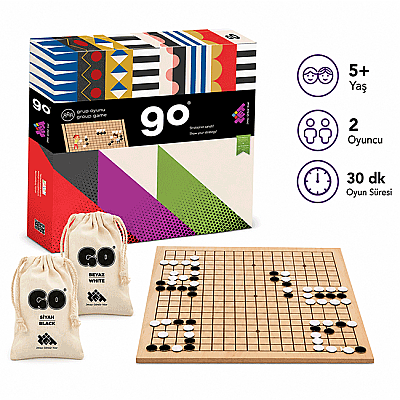 GO Strateji ve Zeka Oyunu (19x19 Turnuva Boyutu) 5+ Yaş 2 Oyuncu - 1
