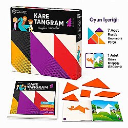 KARE TANGRAM Zeka Oyunu (7 Parça 36 Farklı Şekil) 3+ Yaş 1+ Oyuncu - 3