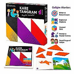 KARE TANGRAM Zeka Oyunu (7 Parça 36 Farklı Şekil) 3+ Yaş 1+ Oyuncu - 5