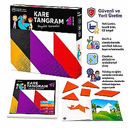 KARE TANGRAM Zeka Oyunu (7 Parça 36 Farklı Şekil) 3+ Yaş 1+ Oyuncu - 6