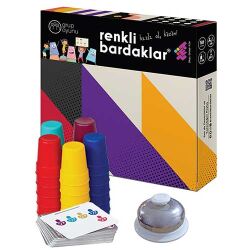RENKLİ BARDAKLAR Zeka Oyunu 3+ Yaş 5 Oyuncu - 1