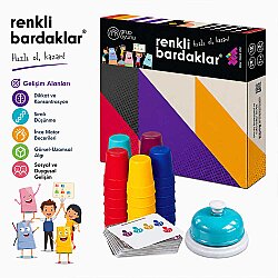 RENKLİ BARDAKLAR Zeka Oyunu 3+ Yaş 5 Oyuncu - 5