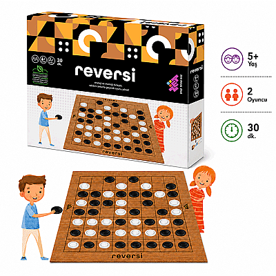 REVERSİ Ahşap Zeka ve Akıl Oyunu 5+ Yaş 2 Oyuncu - 1