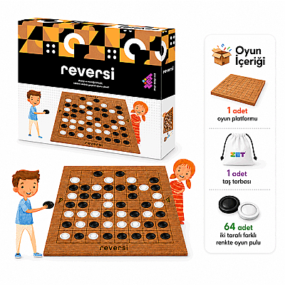 REVERSİ Ahşap Zeka ve Akıl Oyunu 5+ Yaş 2 Oyuncu - 3