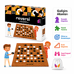 REVERSİ Ahşap Zeka ve Akıl Oyunu 5+ Yaş 2 Oyuncu - 5