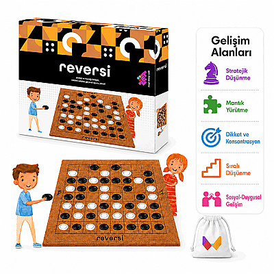 REVERSİ Ahşap Zeka ve Akıl Oyunu 5+ Yaş 2 Oyuncu - 5