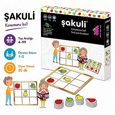 ŞAKULİ (Meyvelerle Sudoku) Zeka ve Akıl Oyunu 3+ Yaş 1+ Oyuncu - 1