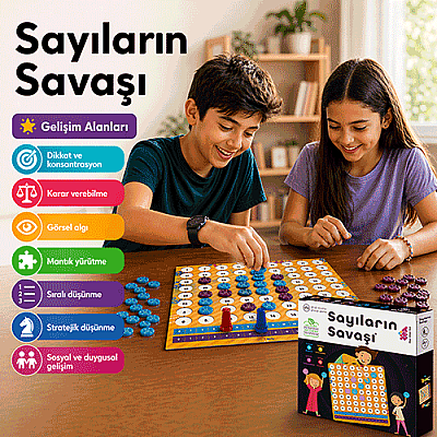 Sayıların Savaşı Zeka ve Akıl Oyunu 7+ Yaş 2 Oyuncu - 4