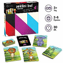 ŞEKLİNİ BUL (Animals) Zeka Oyunu 3+ Yaş 1+ Oyuncu - ZET Zeka