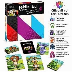 ŞEKLİNİ BUL (Animals) Zeka Oyunu 3+ Yaş 2-6 Oyuncu - 6