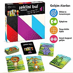 ŞEKLİNİ BUL (Animals) Zeka Oyunu 3+ Yaş 2-6 Oyuncu - 4