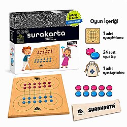 SURAKARTA & XOX (2 Oyun 1 Arada) Ahşap Zeka Oyunu 5+ Yaş 2 Oyuncu - 3