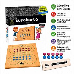 SURAKARTA & XOX (2 Oyun 1 Arada) Ahşap Zeka Oyunu 5+ Yaş 2 Oyuncu - 5