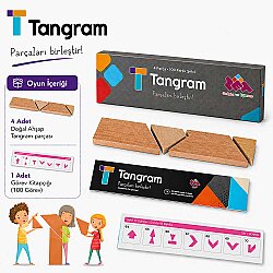 T-TANGRAM Ahşap Zeka ve Akıl Oyunu 5+ Yaş 1+ Oyuncu - 3