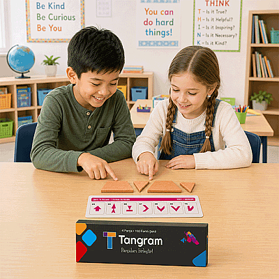 T-TANGRAM Ahşap Zeka ve Akıl Oyunu 5+ Yaş 1+ Oyuncu - 5