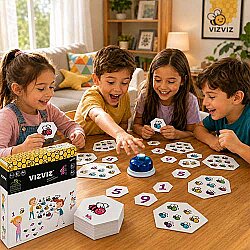VIZ VIZ Dikkat ve Zeka Oyunu + Zil 4+ Yaş 8 Oyuncu - 2