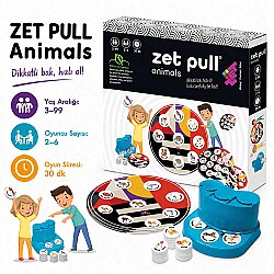 ZET PULL Animals Zeka ve Akıl Oyunu 3+ Yaş 2-6 Oyuncu - ZET Zeka