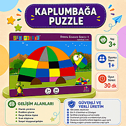 ZET PUZZLE Animal Colours Series-1 Kaplumbağa|Turtle - ZET Zeka
