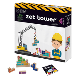 ZET TOWER Ahşap Zeka ve Akıl Oyunu 3+ Yaş 1+ Oyuncu - ZET Zeka