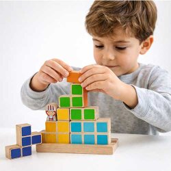 ZET TOWER (Küçük Mühendisler) Ahşap Zeka ve Akıl Oyunu 3+ Yaş 1+ Oyuncu - 6
