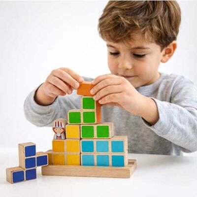 ZET TOWER (Küçük Mühendisler) Ahşap Zeka ve Akıl Oyunu 3+ Yaş 1+ Oyuncu - 6