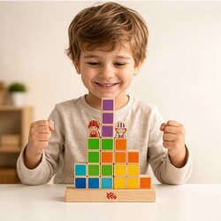 ZET TOWER (Küçük Mühendisler) Ahşap Zeka ve Akıl Oyunu 3+ Yaş 1+ Oyuncu - 7
