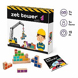 ZET TOWER (Küçük Mühendisler) Ahşap Zeka ve Akıl Oyunu 3+ Yaş 1+ Oyuncu - ZET Zeka