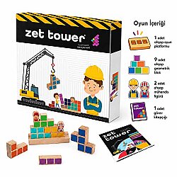 ZET TOWER (Küçük Mühendisler) Ahşap Zeka ve Akıl Oyunu 3+ Yaş 1+ Oyuncu - 3