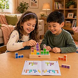 ZET TOWER (Küçük Mühendisler) Ahşap Zeka ve Akıl Oyunu 3+ Yaş 1+ Oyuncu - 4